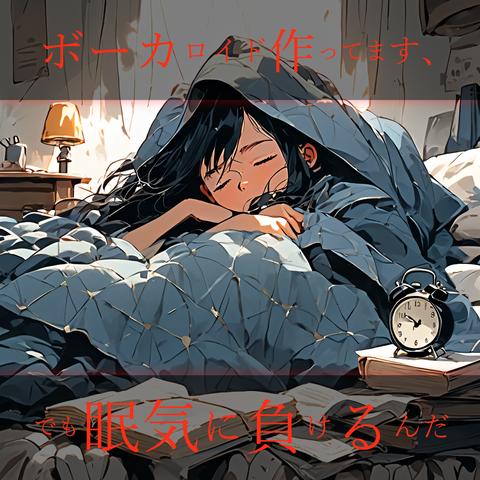 ボーカロイド作ってます、でも眠気に負けるんだ。